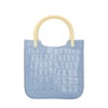 BY FAR Eric Croco Embossed Leather Bag - Sky Blue - Thumbnail 2
