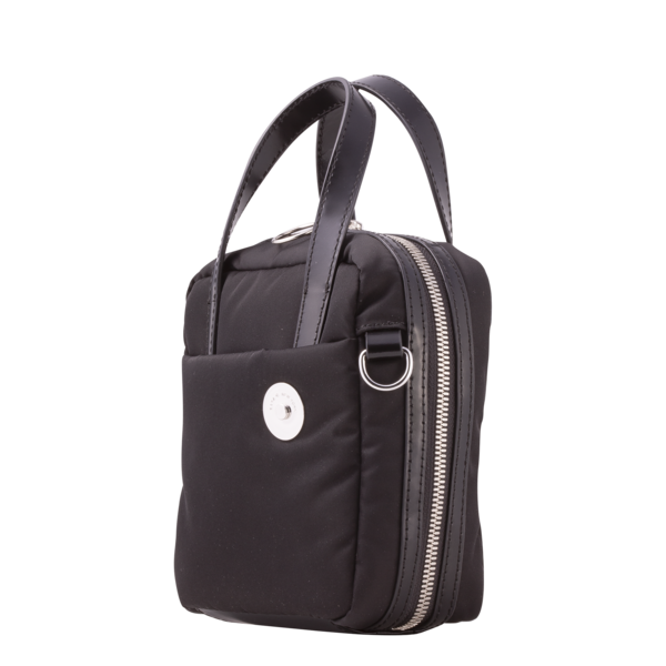 KARA Nylon Brick Bag - Black