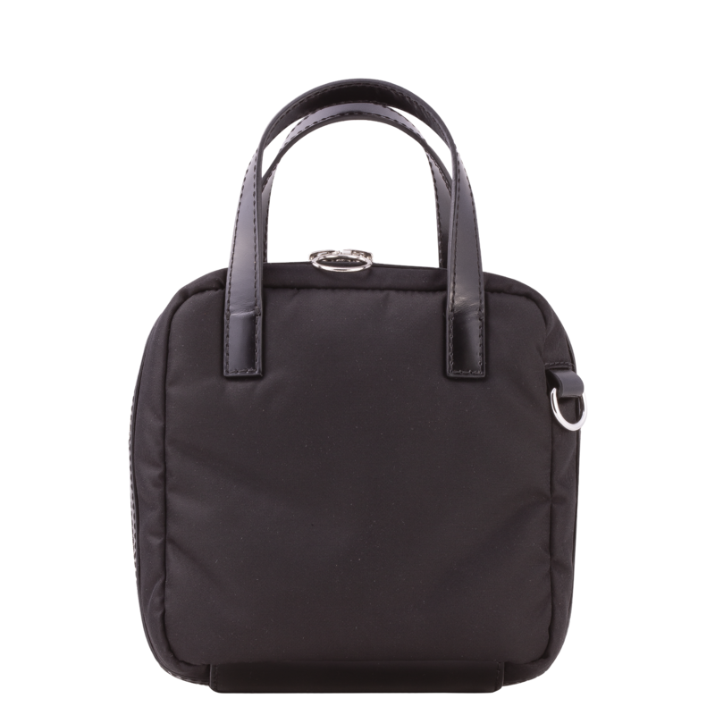 KARA Nylon Brick Bag - Black