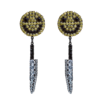 Ashley Williams Smiley Knife Clip-On Earrings - Multi Crystal - Thumbnail 1