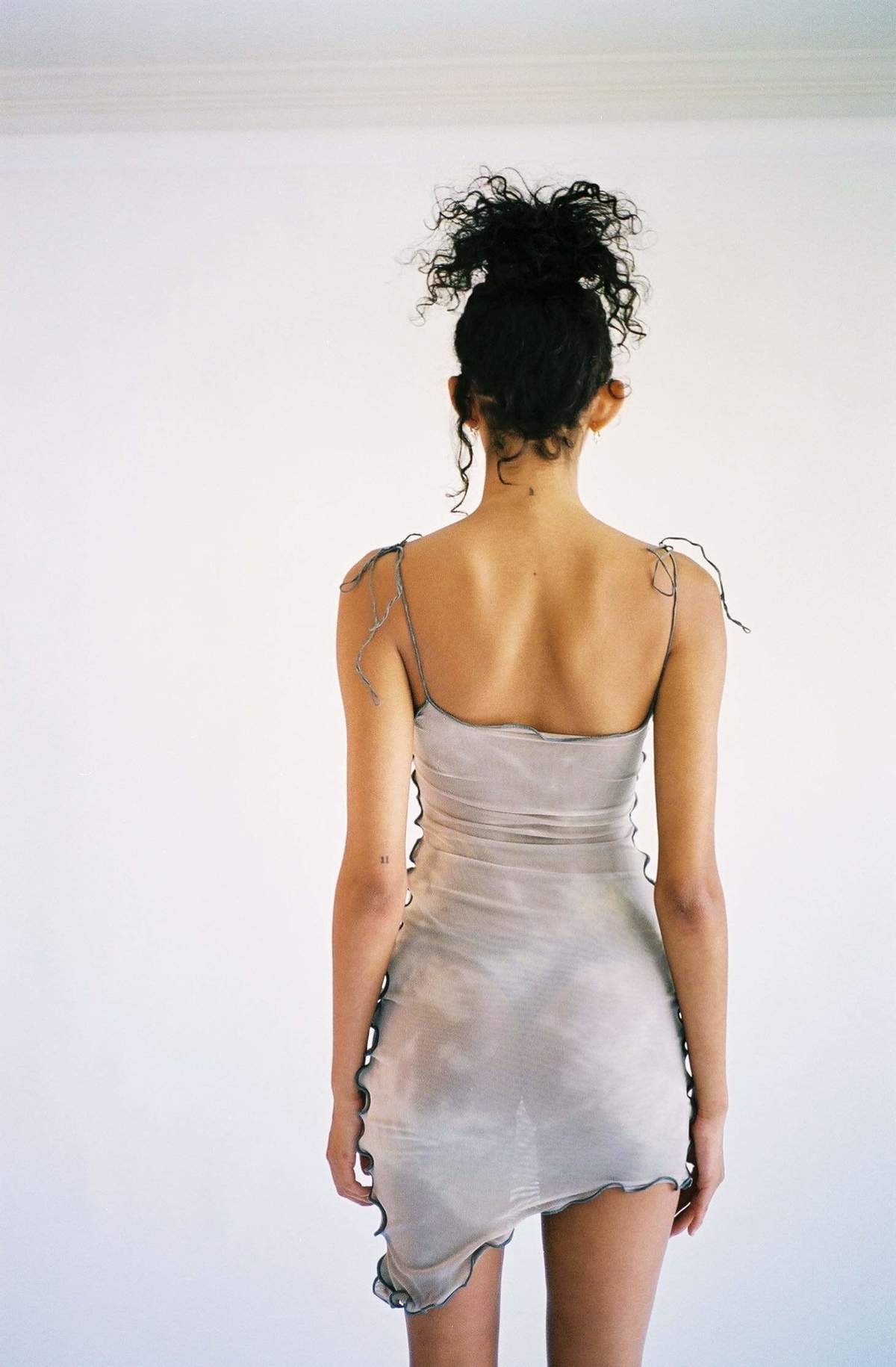 long metallic dress Metallic Satin Pleated Long Dress