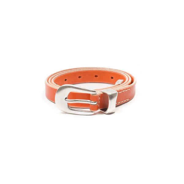 Our Legacy LEATHER 2CM BELT - ARANCIA ORANGE | Garmentory