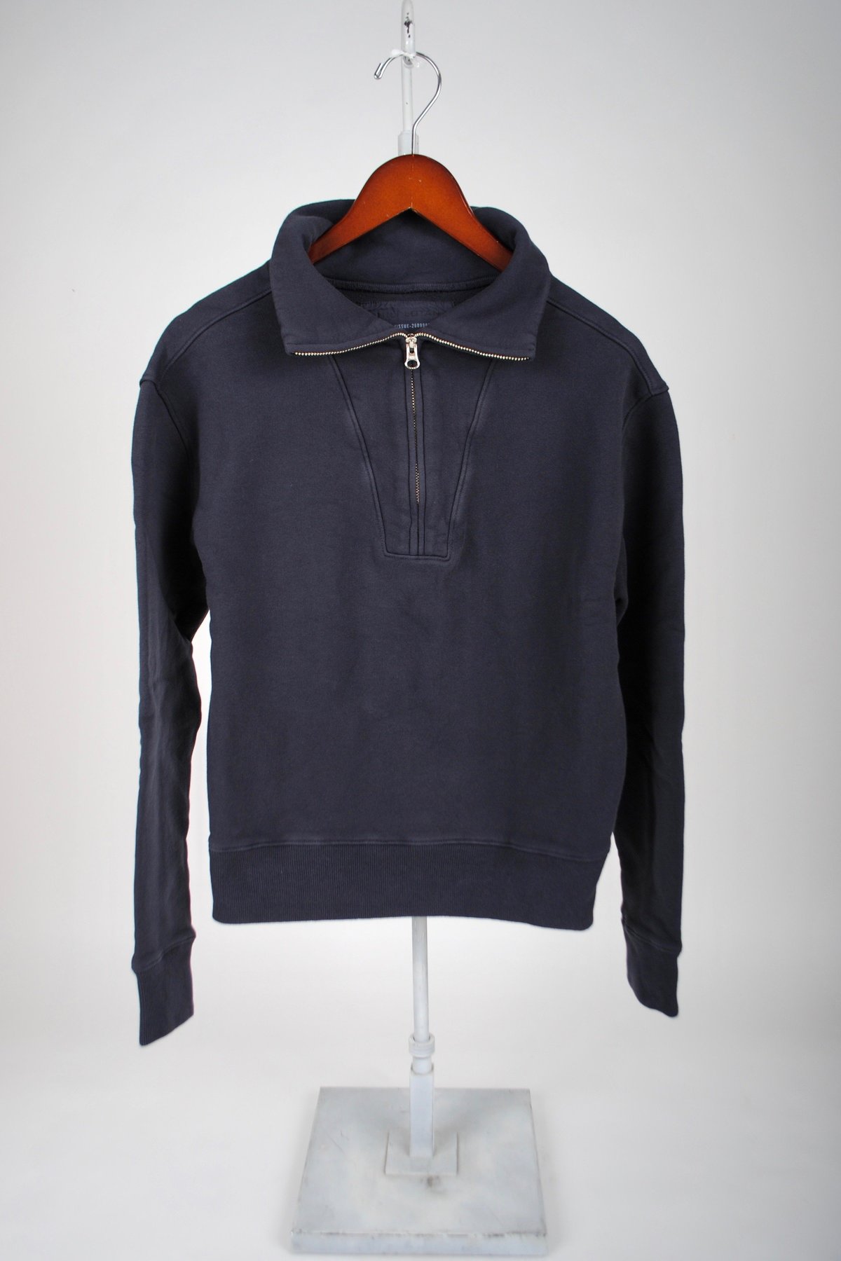 NILI LOTANニリロータン Bentley Hoodieハーフジップスウェット【L】【LTSA76982】 Nili Lotan Bentley Quarter Zip Sweatshirt - Navy | Garmentory