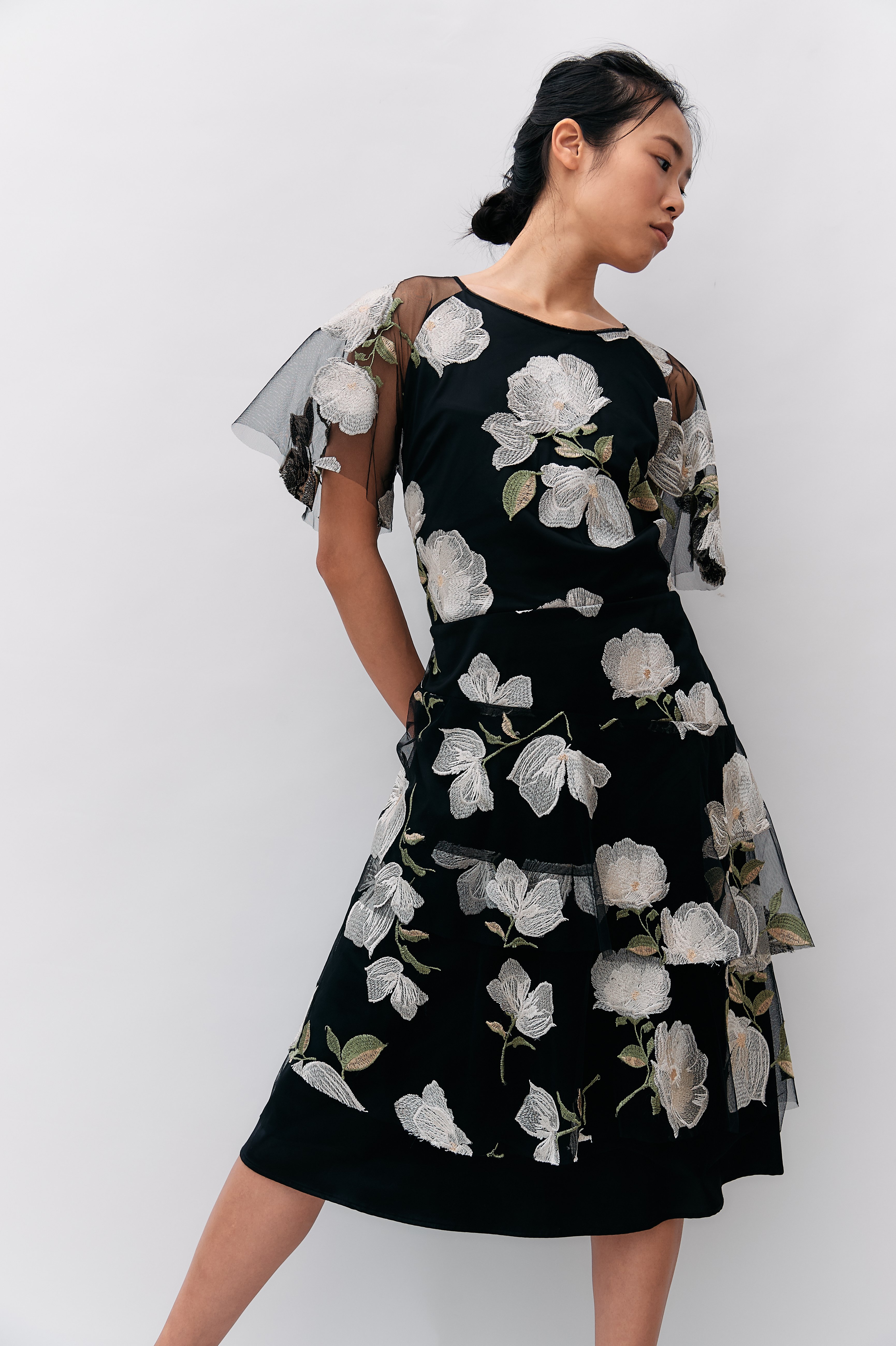 sachin and babi light blue dress Zara embroidered blue dress