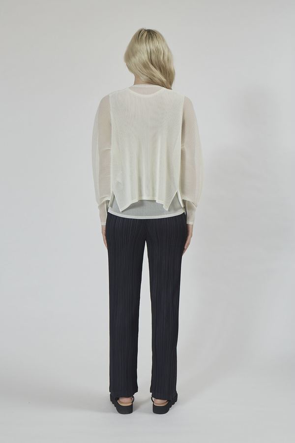 Issey Miyake Pleats Please Tatami Cardigan - White | Garmentory