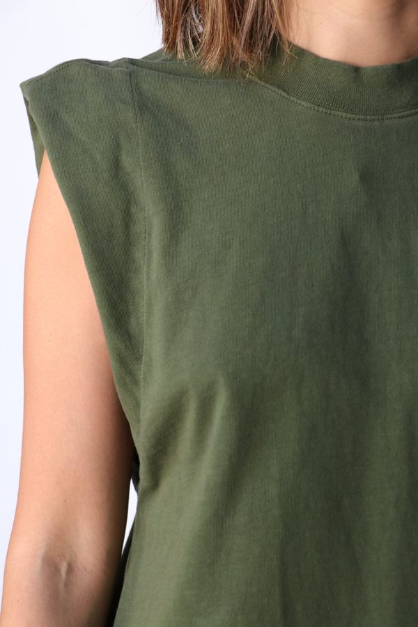 bassike green dress Bassike Green Marl Longline Compact Knit Dress main image 0