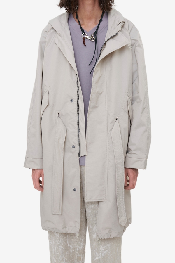 Our Legacy Cloak Parka - Sandstone Tech Twill | Garmentory