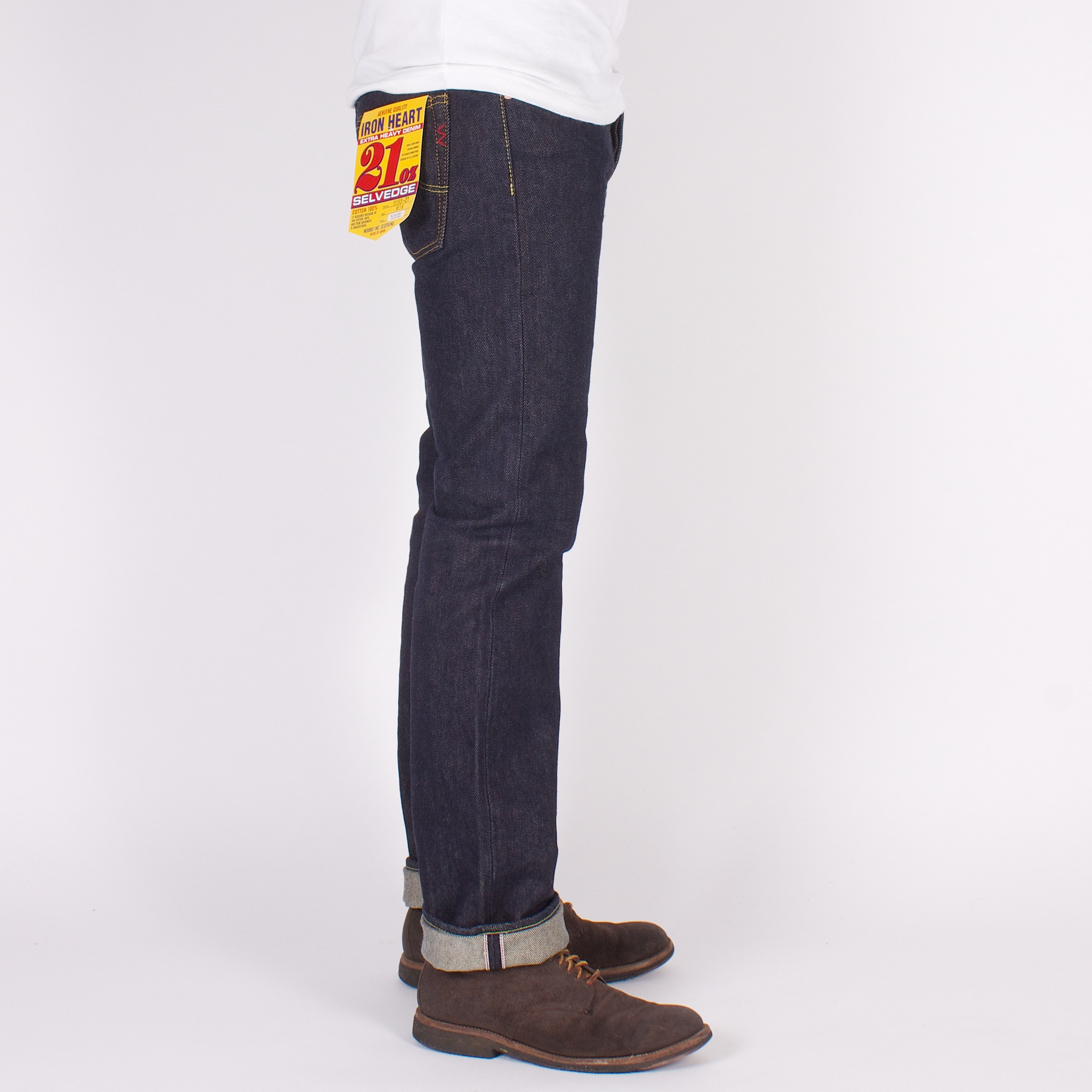 Iron Heart IH666S21 21oz Slim Straight One Wash Indigo Selvedge
