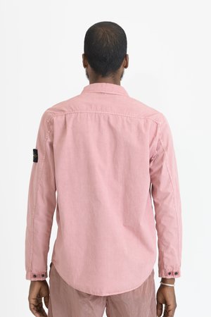 Stone Island Brushed Cotton Canvas 2 Pocket Overshirt - Rose Quartz Stone Island Brushed Cotton Canvas 2 Pocket Overshirt - Rose Quartz