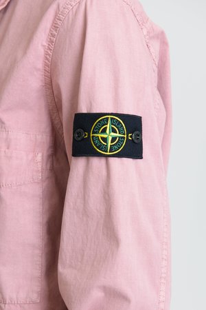 Stone Island Brushed Cotton Canvas 2 Pocket Overshirt - Rose Quartz Stone Island Brushed Cotton Canvas 2 Pocket Overshirt - Rose Quartz