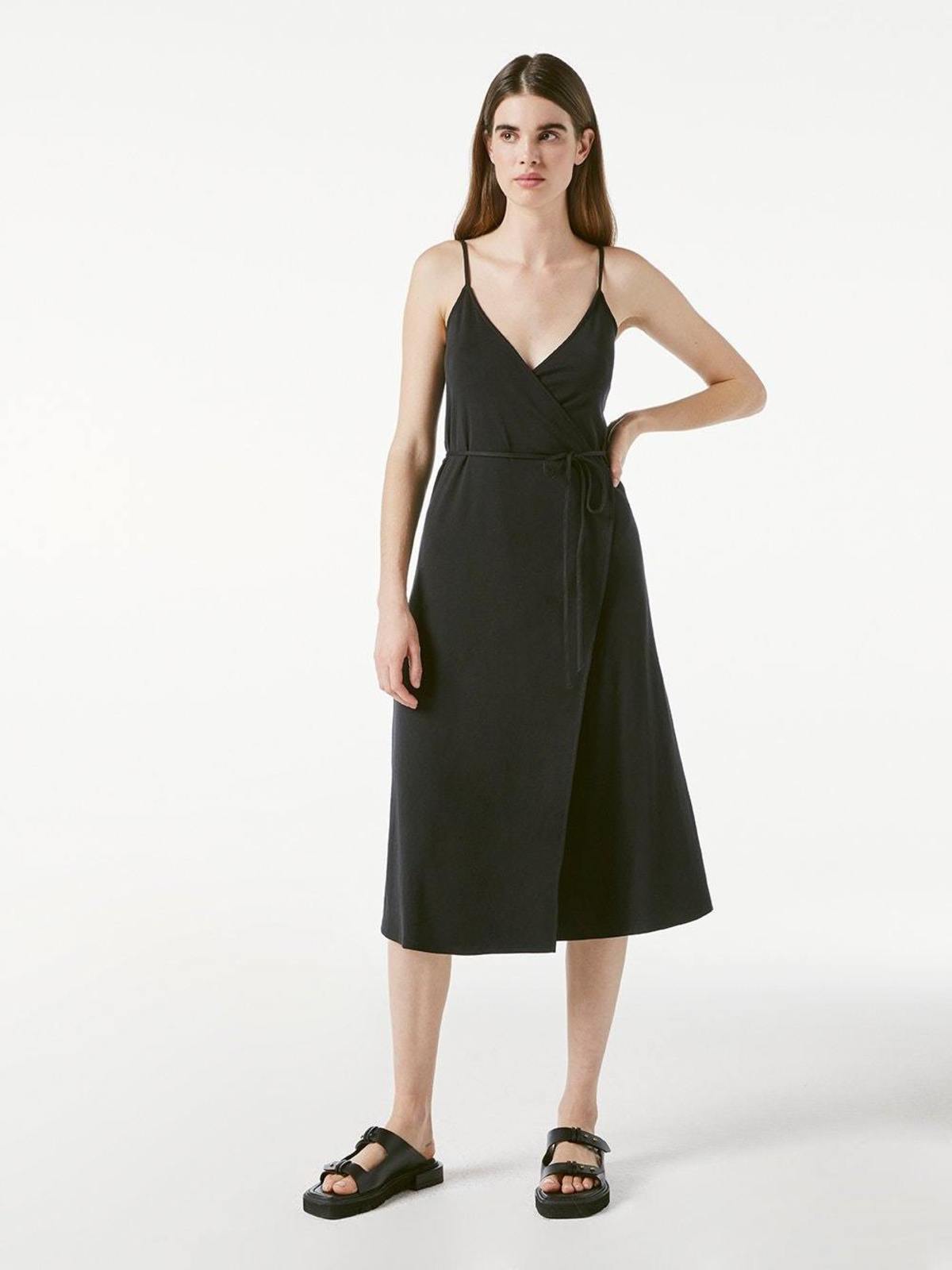 FRAME Denim Morgan Knit Dress - BLACK | Garmentory