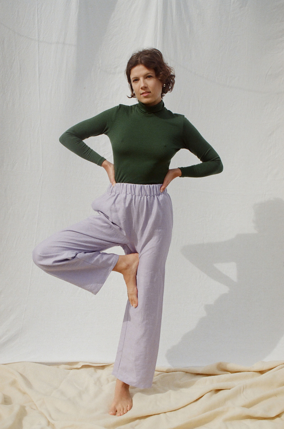 Mimi Holvast Scrunchie Pants - Lilac - Image 3 of 5