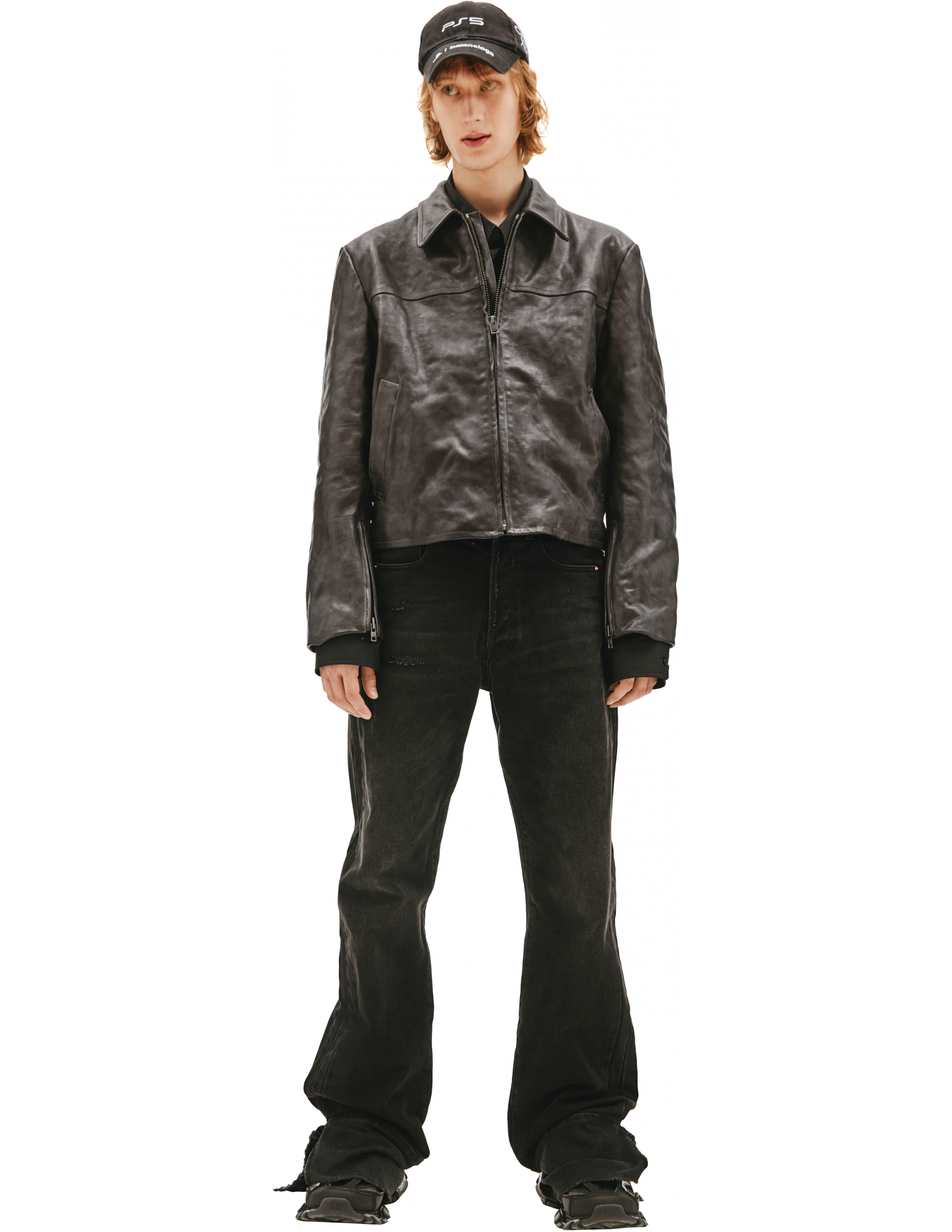 balenciaga leather jacket