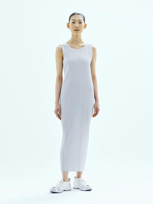 knee length dresses for ladies RECIETY - PLEATS PLEASE ISSEY MIYAKE LONG DRESS main image 1