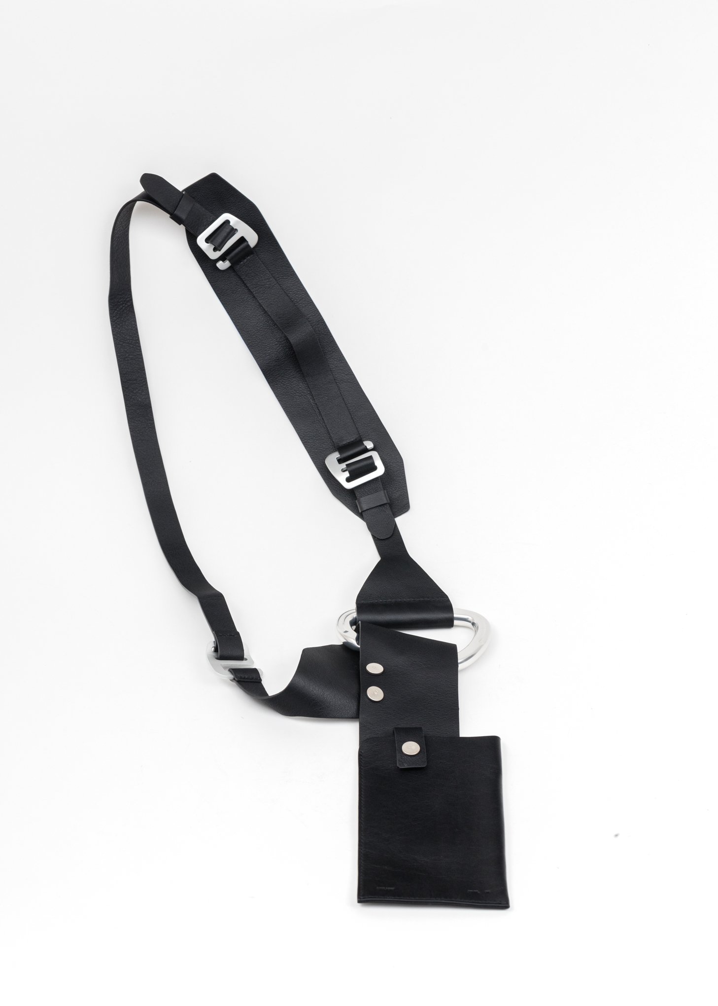 Heliot Emil LeathER Harness Phone Holder bag black Garmentory