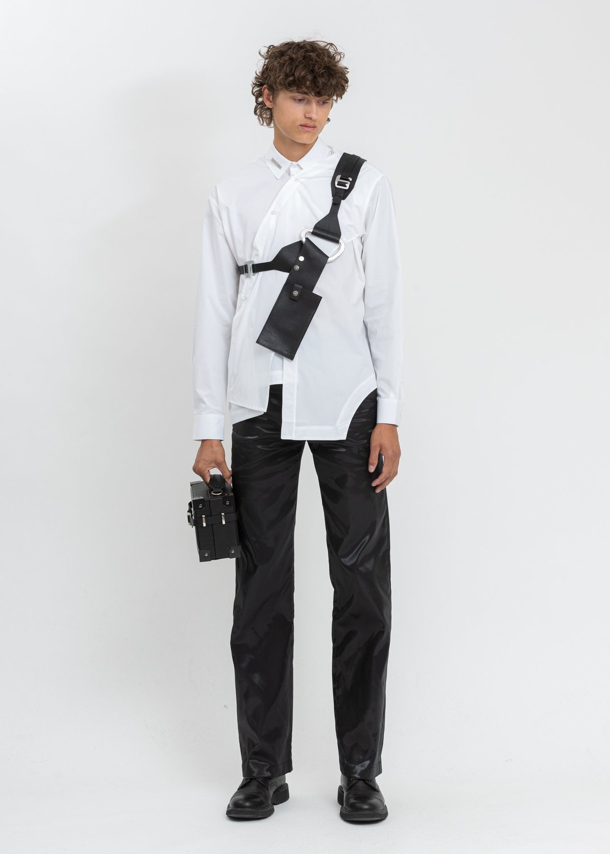 Heliot Emil LeathER Harness Phone Holder bag - black | Garmentory