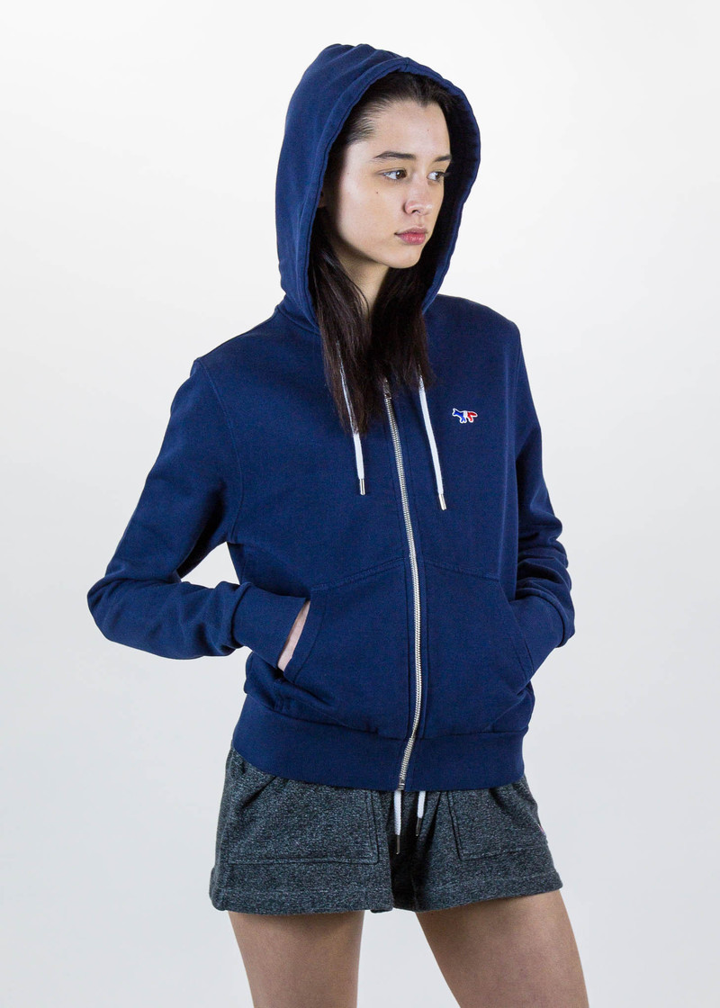 パーカー・フーディ Maison Kitsune Tricolor Fox Patch Hoodie Navy Navy Tricolour Fox Patch Zip Hoodie – MANIFESTO