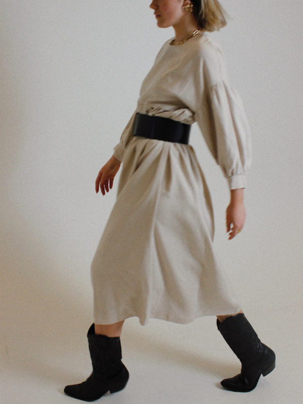 Rita Row Long Sleeved Dress - sand Rita Row Long Sleeved Dress - sand