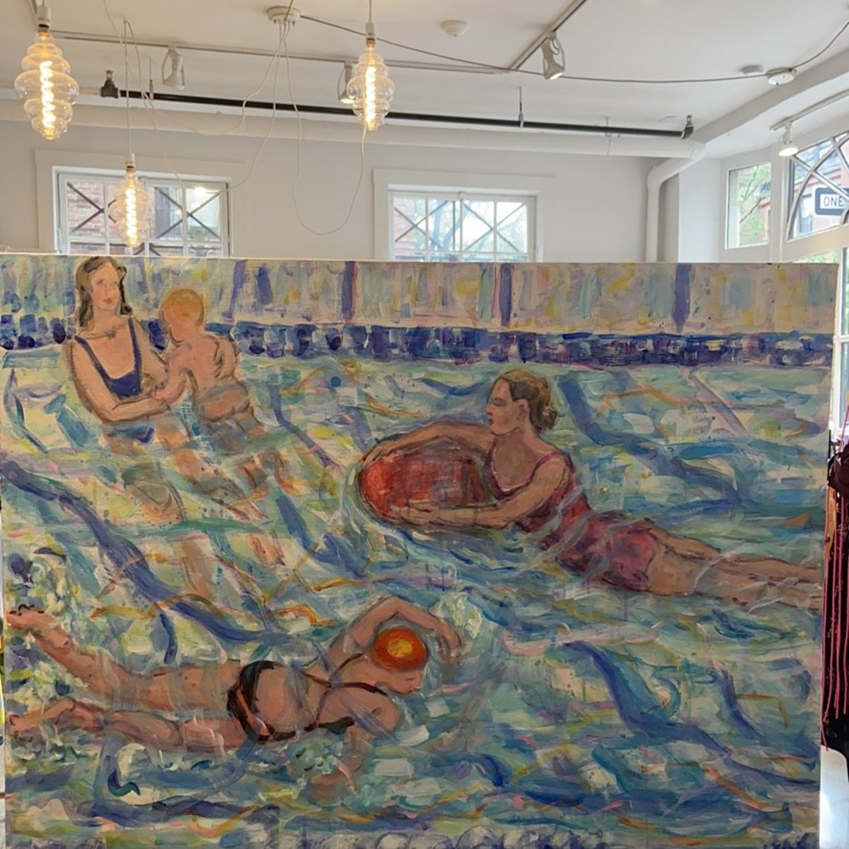 ouimillie Eleanor Score Swimmers in the pool art Garmentory