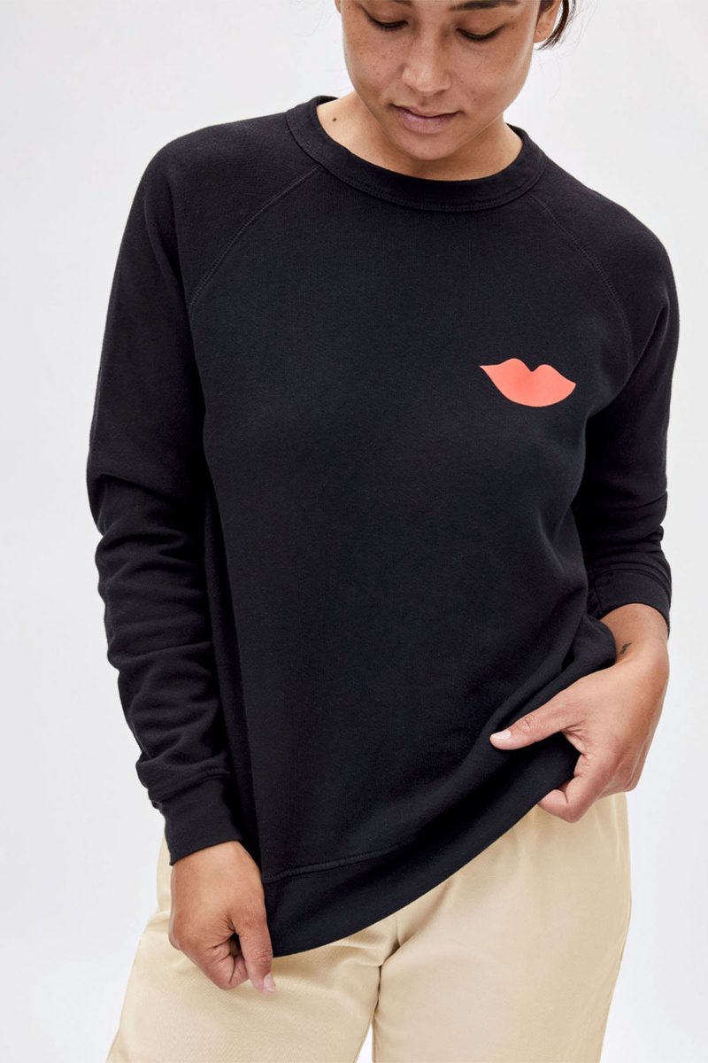 Clare Lips Sweatshirt Black
