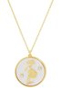 tai Mother of Pearl Flower Pendant - Gold - Thumbnail 1