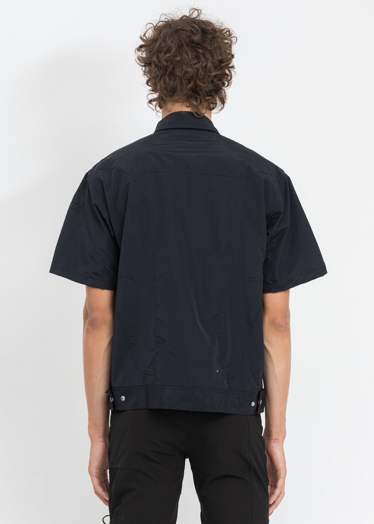 Heliot Emil S/S Layered Shirt - Black | Garmentory