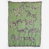 Olivia Wendel Zebras Blanket - Green - Thumbnail 1