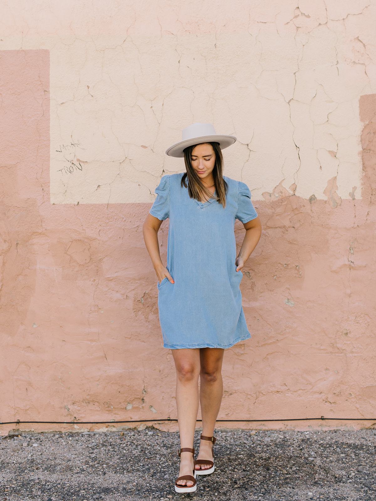 ellison denim midi dress Reformation Ellison Denim Midi Dress