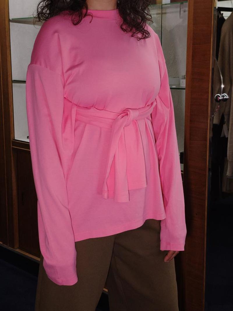 Maison Margiela MM6 Doubled Long Sleeve Shirt - Neon Pink