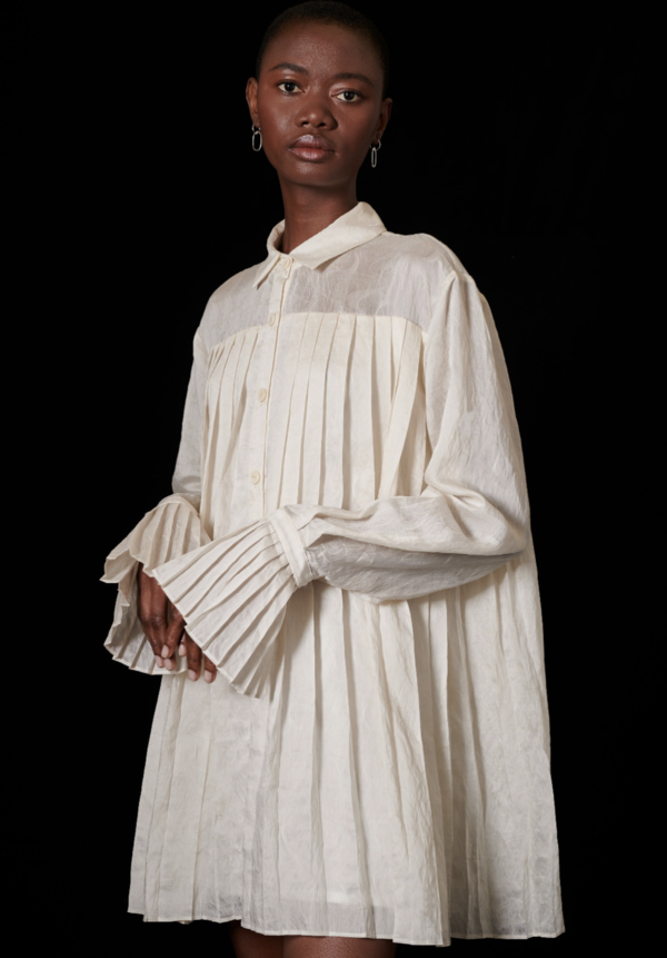Ghospell Counter Pleated Mini Dress | Garmentory
