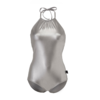 Nununu Collar Swimsuit - SILVER - Thumbnail 1