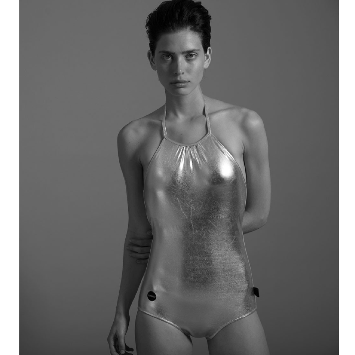 Nununu Collar Swimsuit - SILVER - Image 2 of 5