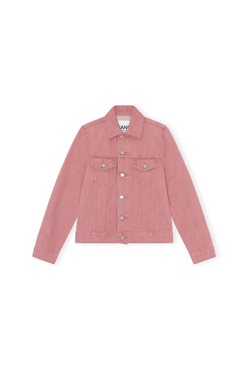 ジャケット・アウター GANNI Pink Recycled Polyester Jacket GANNI Pink Recycled Polyester Jacket