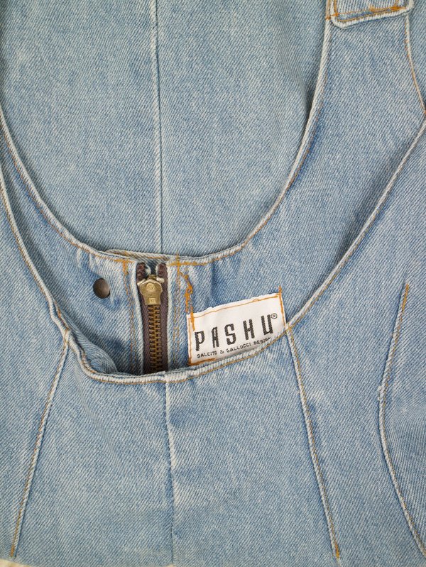 vintage 80's denim dress - light wash | Garmentory