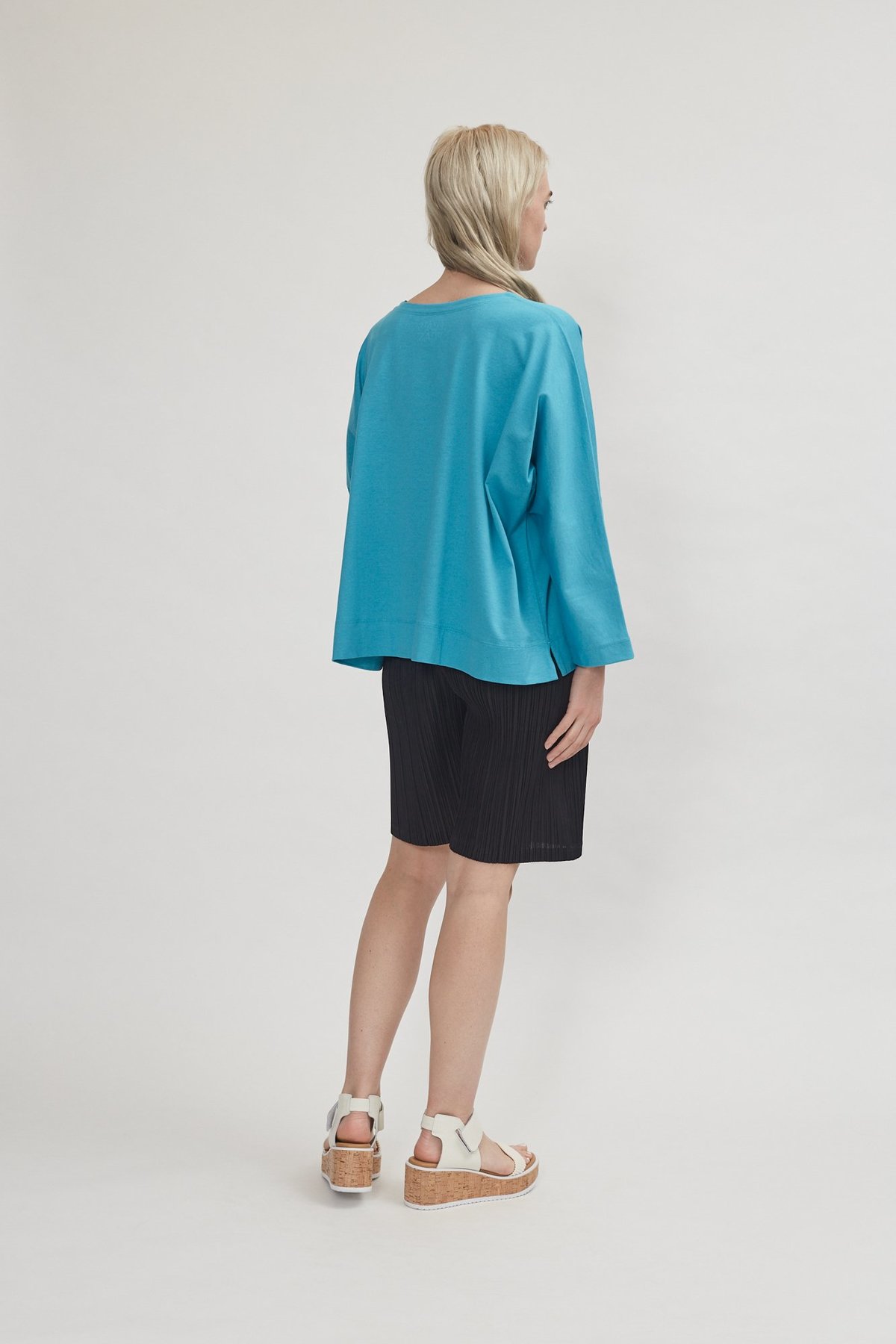 ノントーキョー PLEATS FRILL NO SLEEVE BLUE 460572f1ae8e8c823b5f48c677aa4a