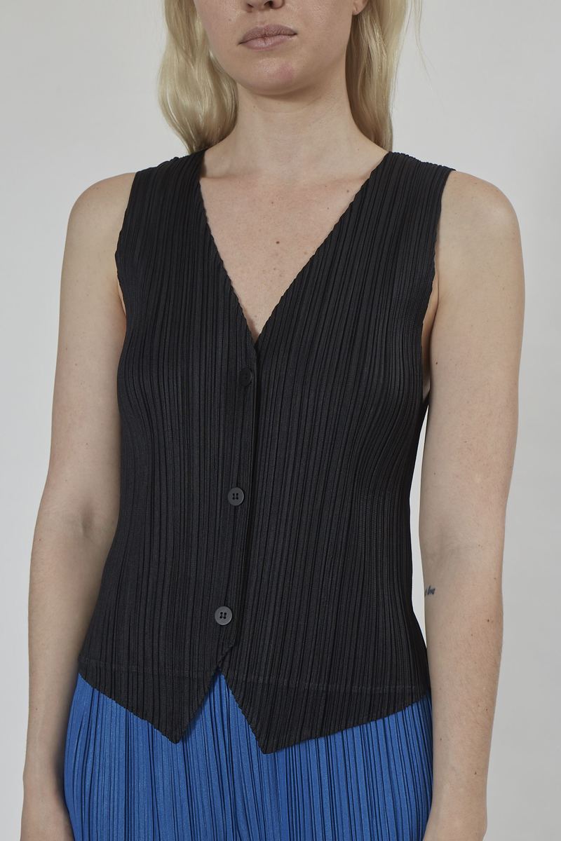 Issey Miyake Pleats Please Monthly Colors Vest - Black