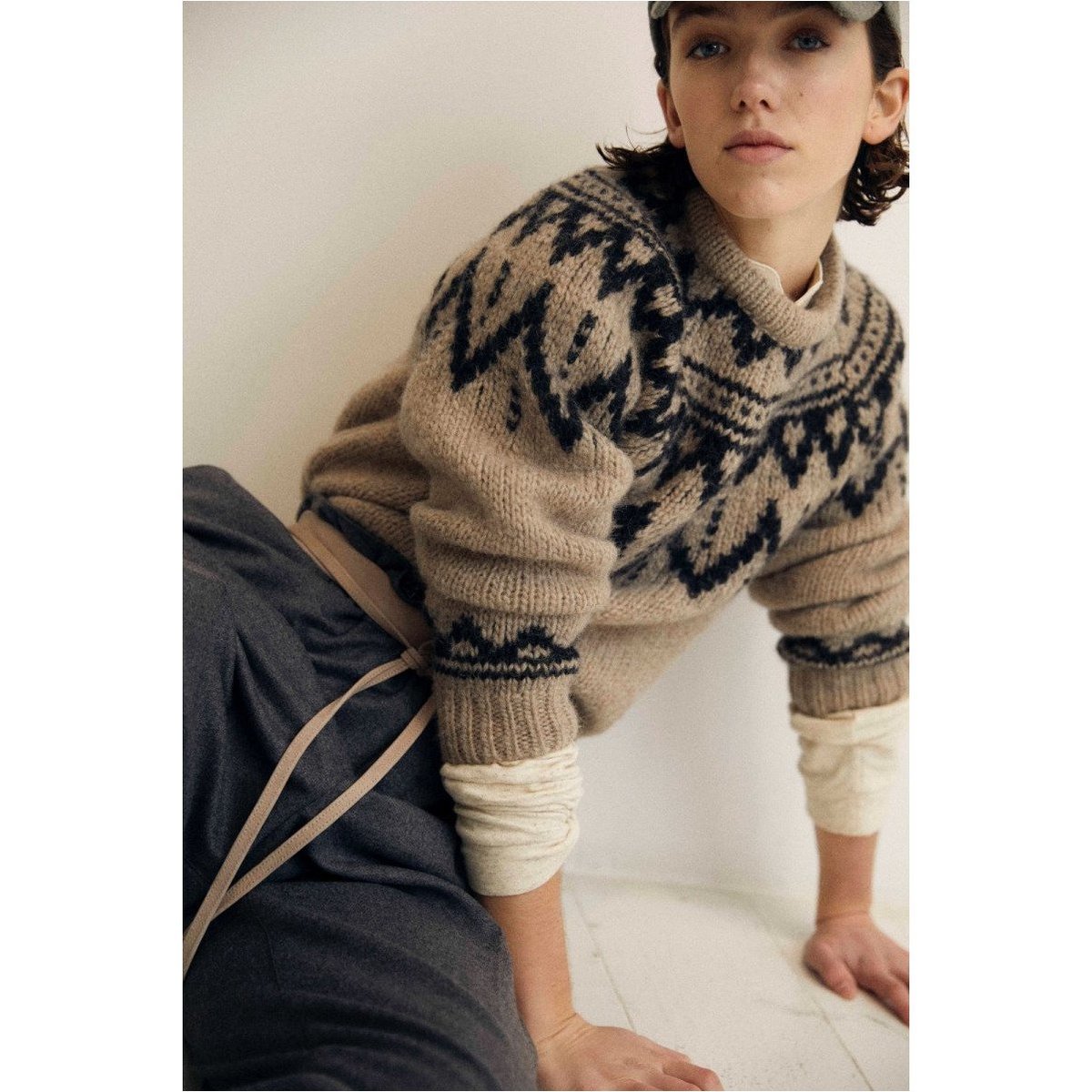 The New Society Lenny Sweater - Natural - Image 1 of 2