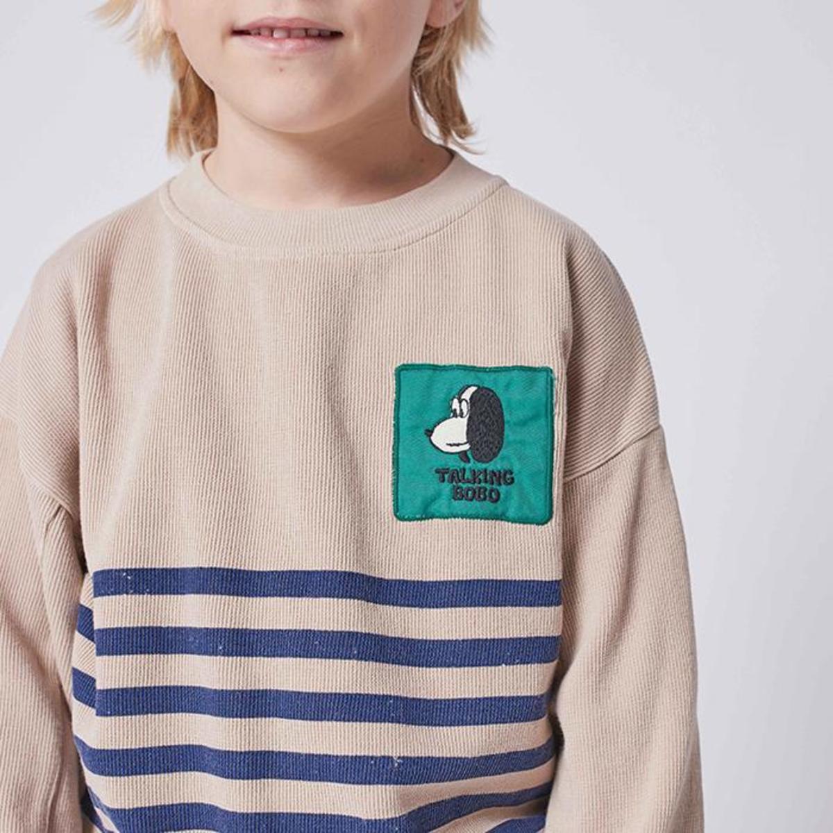 kids Bobo Choses Child stripes Sweatshirt - Taupe | Garmentory