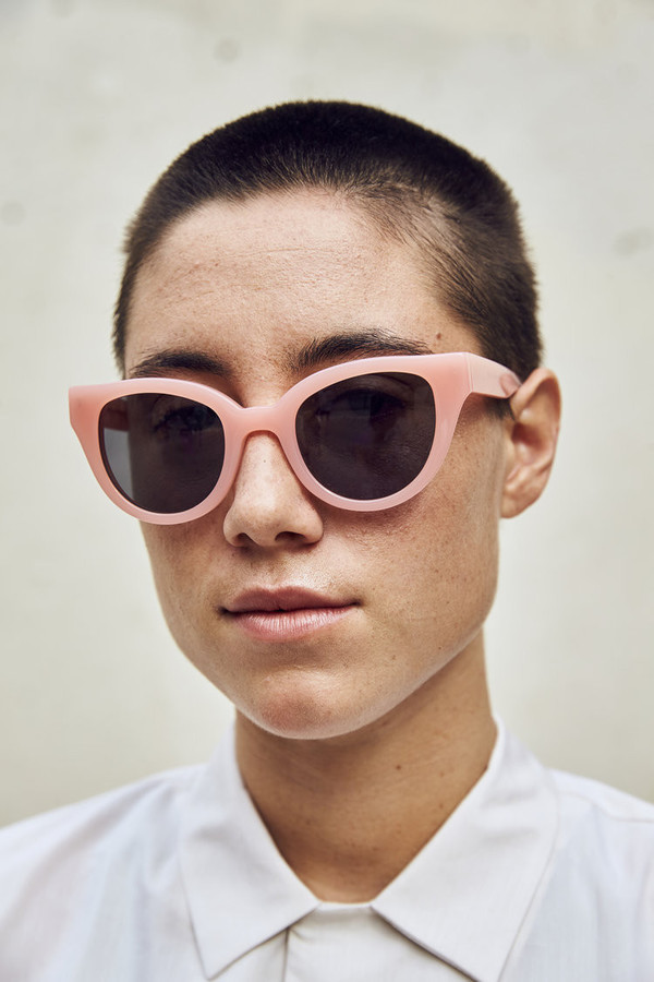 EUC UNISEX Carla Colour Barton Sunglasses in Flesh/Haze by Carla Colour. Carla Colour Barton Sunglasses - Flesh | Garmentory main image 2