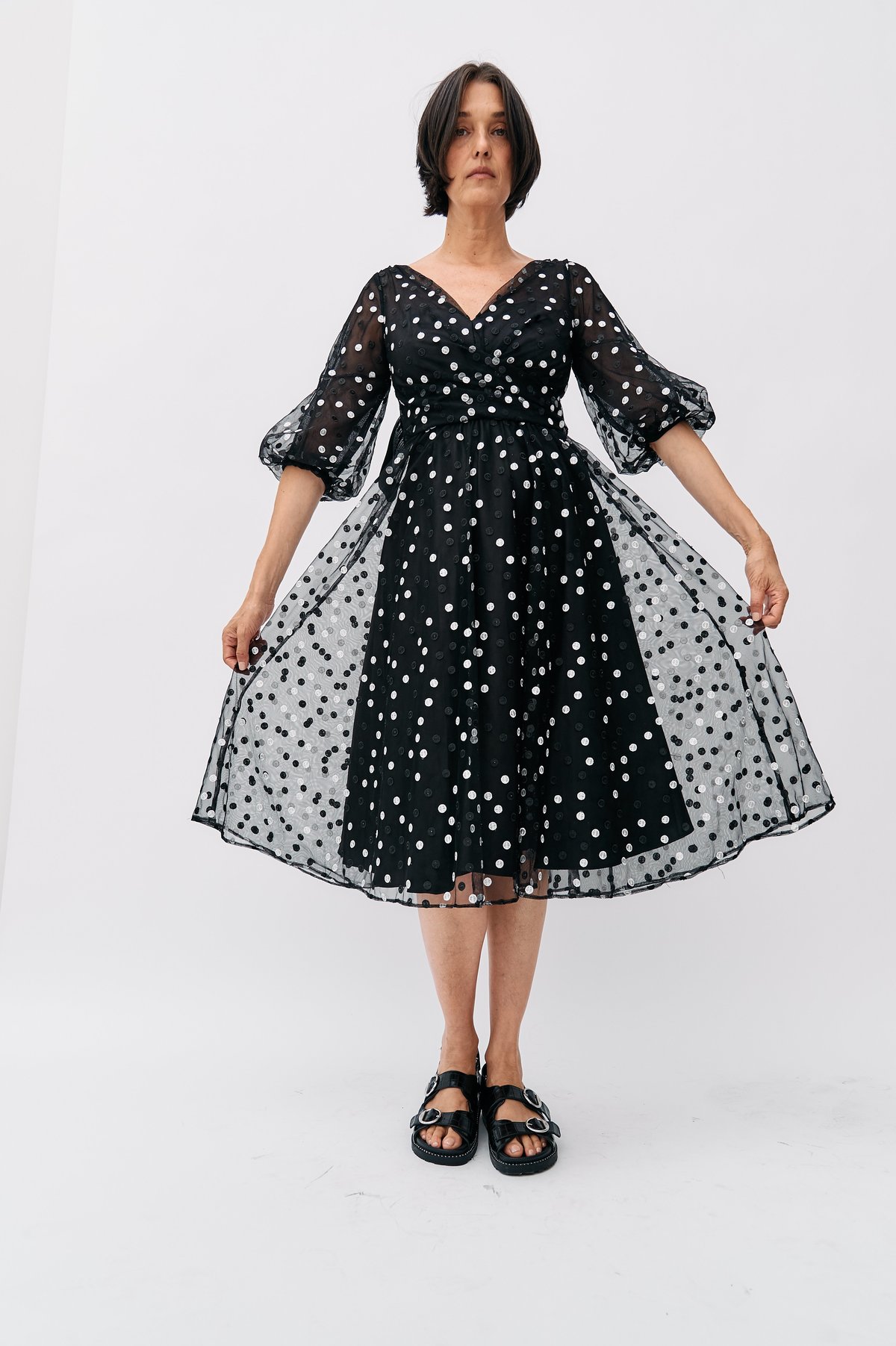 carmen marc valvo black dress La Lune Long Sleeve Backless Mini Dress | Black | Dresses main image 0