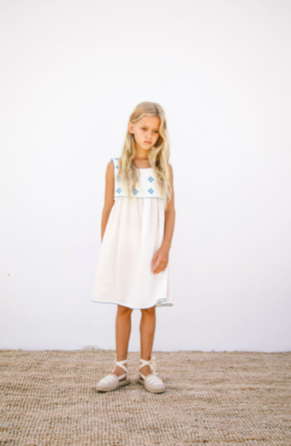 キッズファッション小物 LiiLU folk apron 4Y
