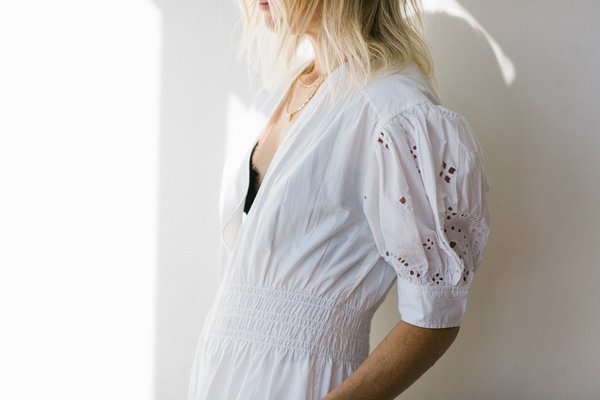 ganni broderie anglaise shirt dress Broderie Anglaise Mini Dress
