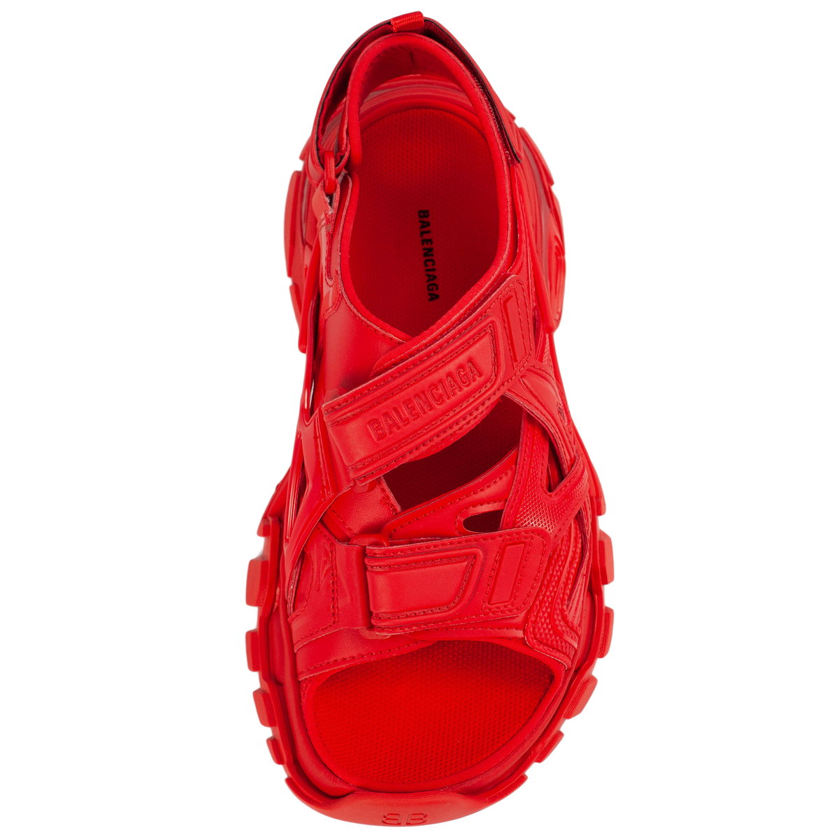 Balenciaga All-Red Chunky Velcro Sport Sandals Balenciaga Track Sandals - red | Garmentory main image 3