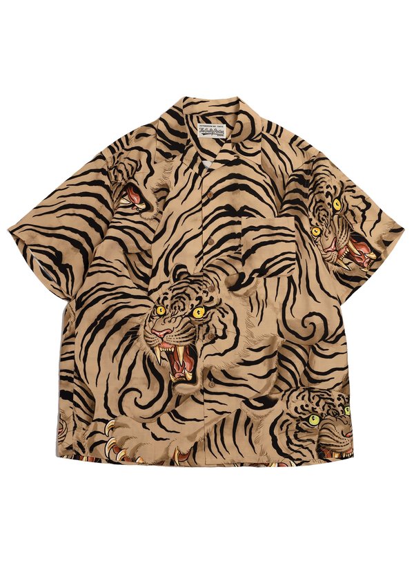 L WACKO MARIA TIM LEHI  SHIRT S/S ベージュ WACKO MARIA | WACKO MARIA TIM LEHI | HAWAIIAN SHIRT L⁄S -TYPE 2- #YELLOW  [22FW-WMS-HI02]