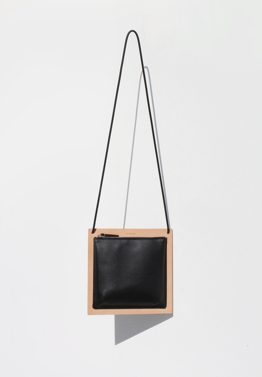 Building Block Frame Bag in Black and Tan Garmentory