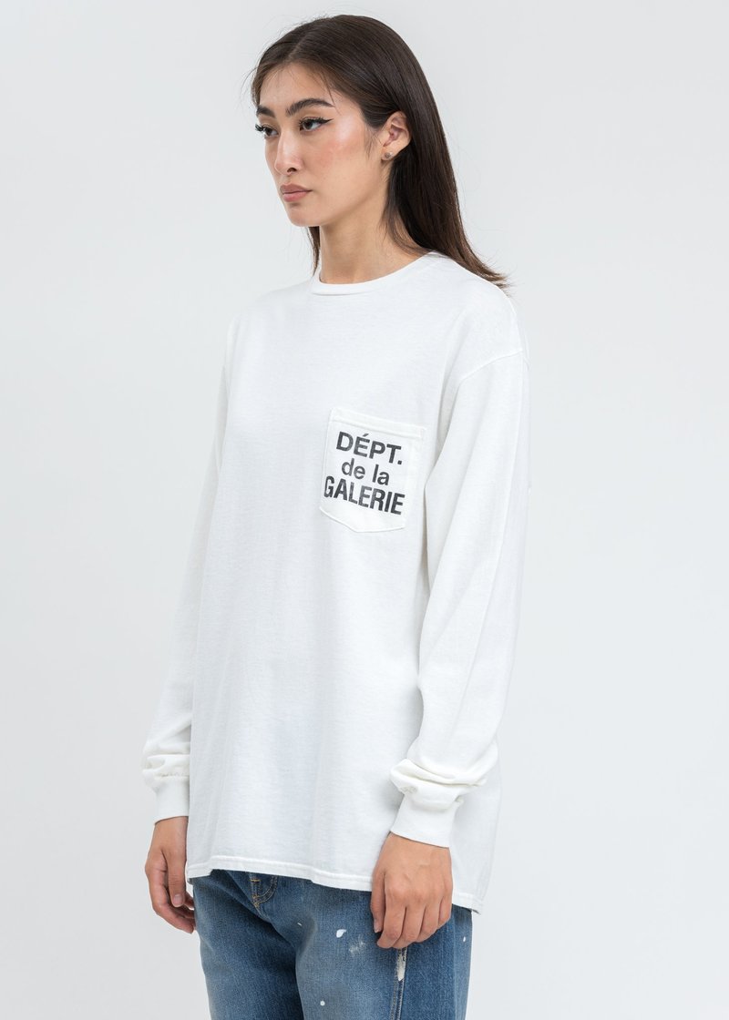 GALLERY DEPT LONG SLEEVE TEE (白 / Mサイズ) GALLERY DEPT. SOUVENIR LONG SLEEVE TEE | WHITE