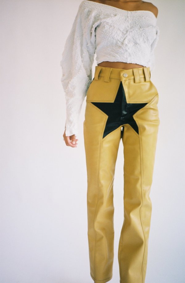 Barragán Lil Star Faux Leather Pants 