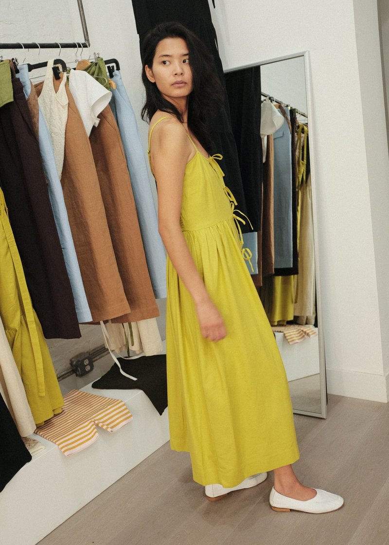 Ajaie Alaie Candor Dress - Chartreuse