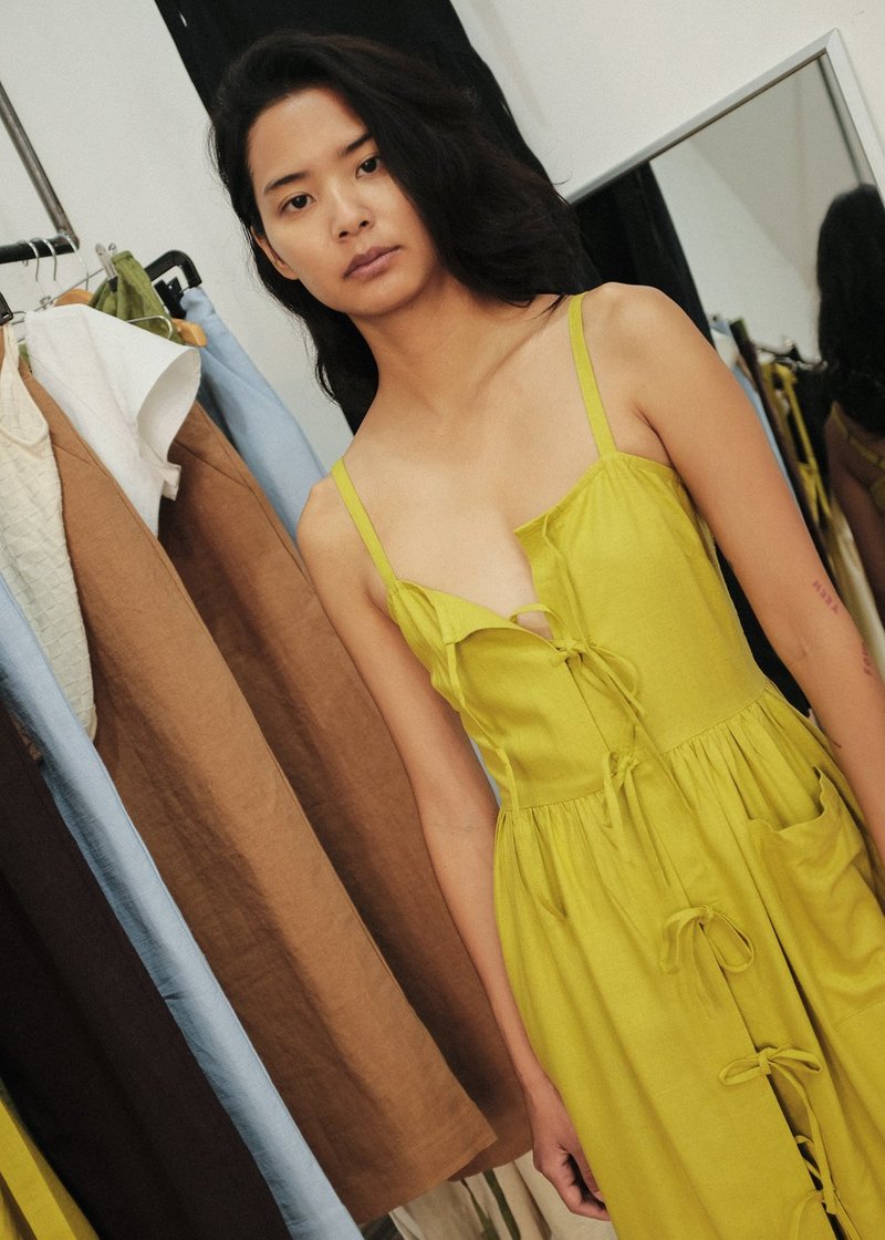 Ajaie Alaie Candor Dress - Chartreuse