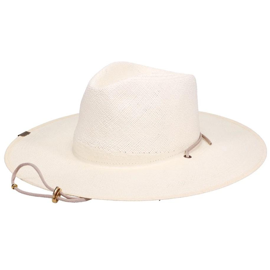 Kin The Label Kin The Label Josie Straw Hat - Gray/Gold | Garmentory